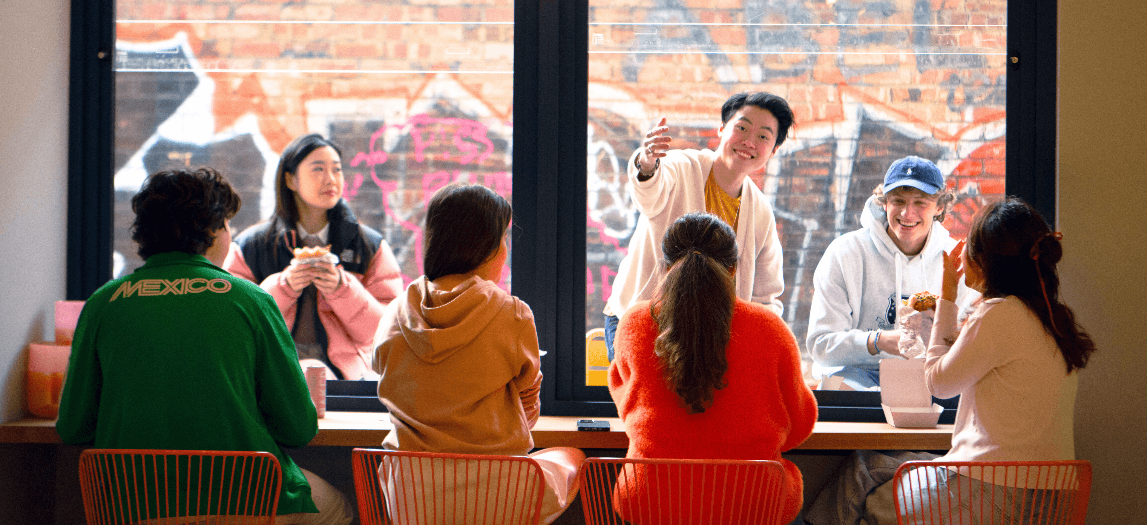 Students dining at Scape Leicester